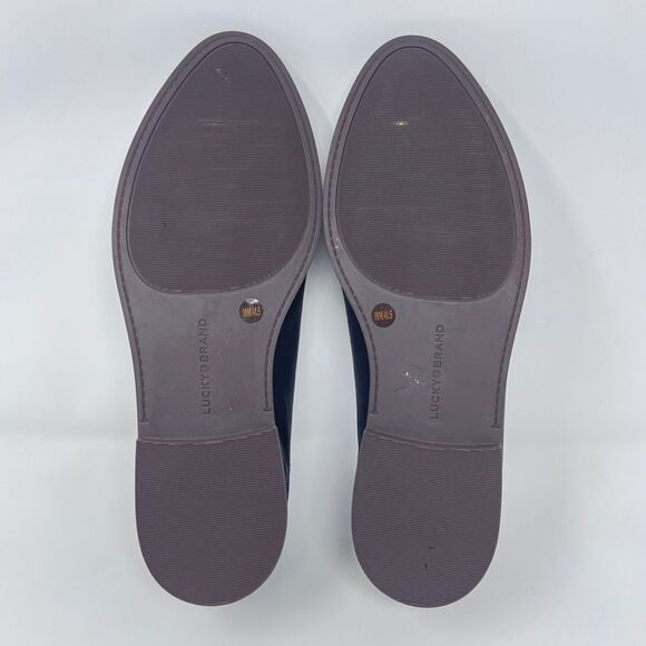 Lucky Brand Elafina Black Leather Classic Low Heel Slip On Loafers Size 10 - Picture 5 of 9